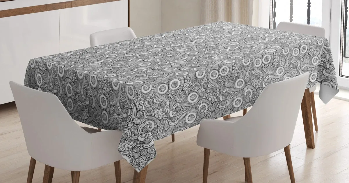 retro natural petals 3d printed tablecloth table decor 7048