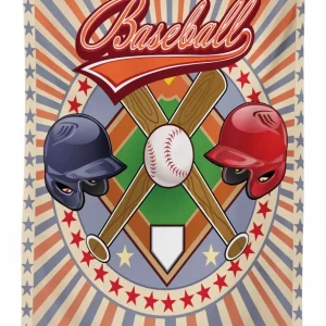 retro pop art baseball 3d printed tablecloth table decor 6008