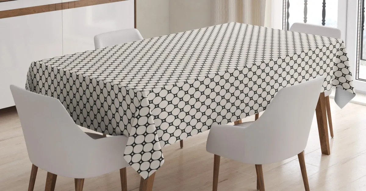 Rhythmic Mesh Design Nets 3D Printed Tablecloth Table Decor rhythmic mesh design nets 3d printed tablecloth table decor 6796