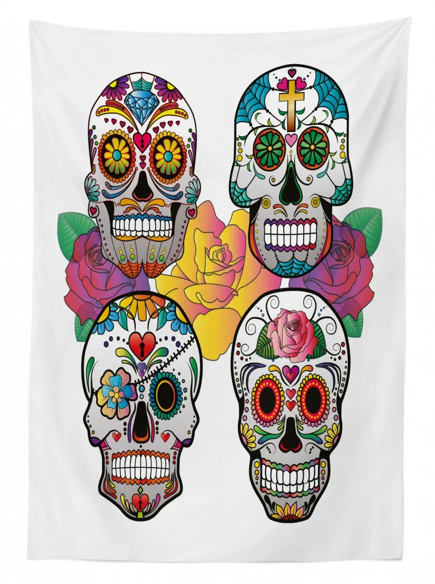 rich colors ornate 3d printed tablecloth table decor 1615