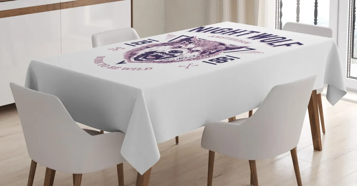 roaring and angry animal 3d printed tablecloth table decor 6084