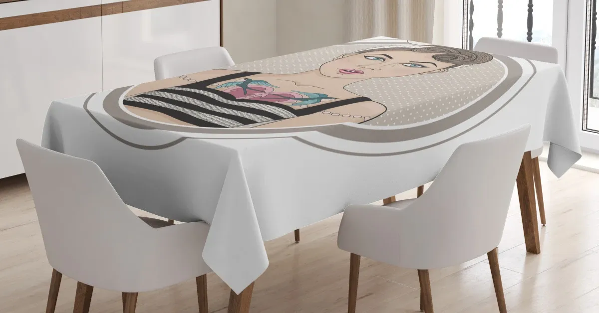 rockabilly rebel 3d printed tablecloth table decor 4130
