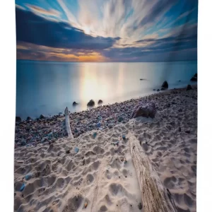 rocky sea shore trees 3d printed tablecloth table decor 4313