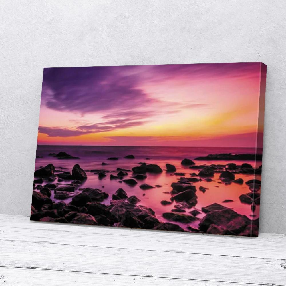 rocky sunset wonderful canvas prints wall art decor 3829