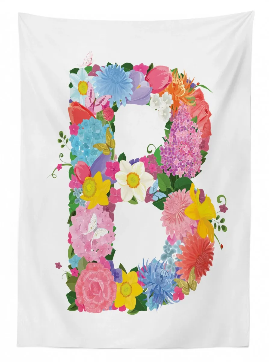 romantic abc sign 3d printed tablecloth table decor 1118