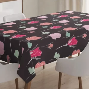 romantic valentines rose 3d printed tablecloth table decor 6167