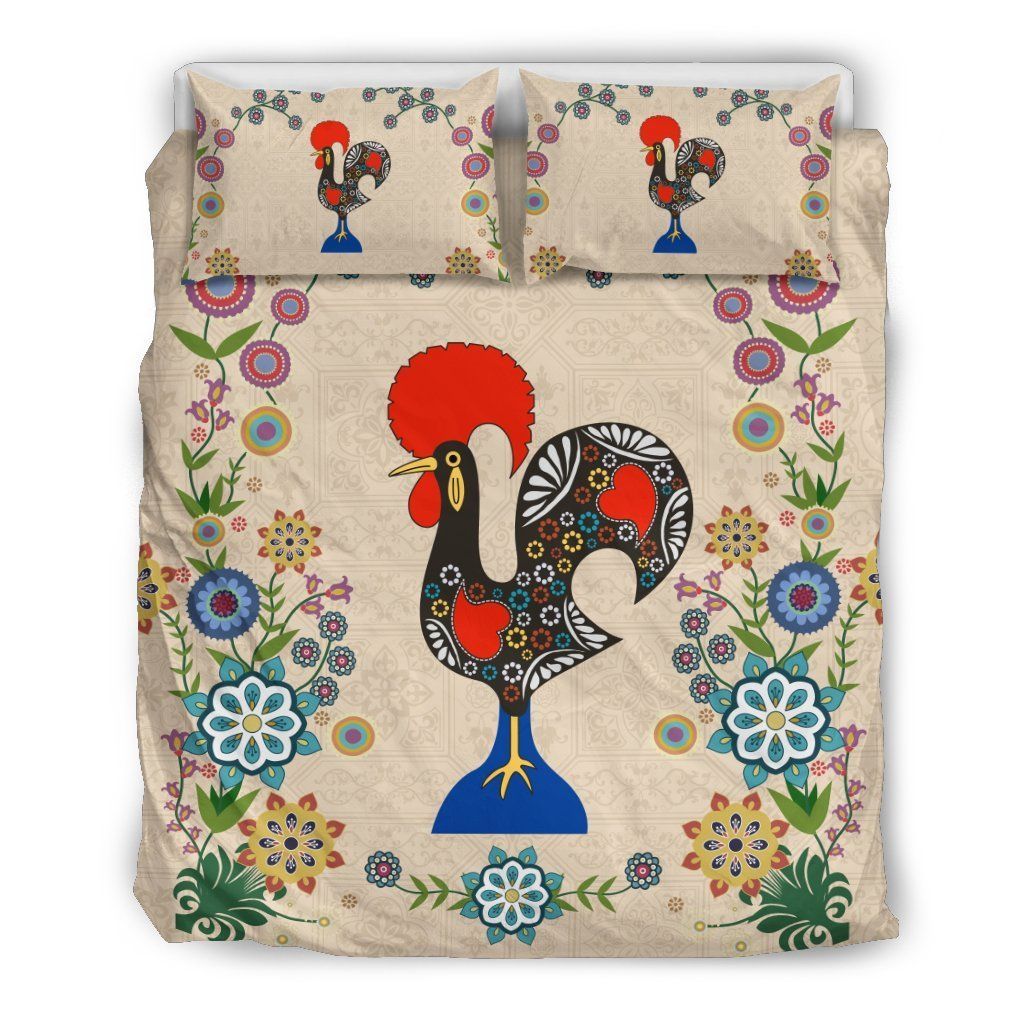 rooster of barcelos potugal bedding set bedroom decor 7637