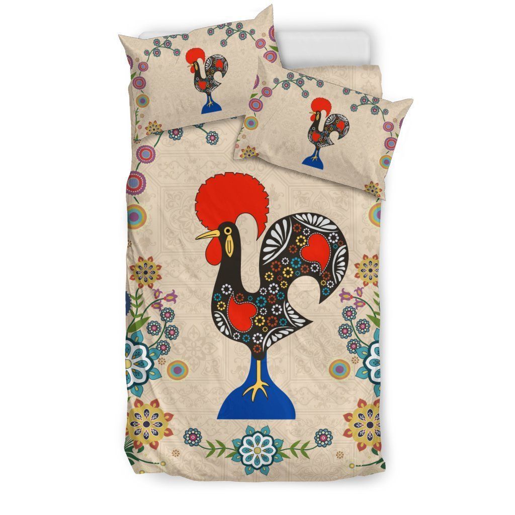 rooster of barcelos potugal bedding set bedroom decor 7878