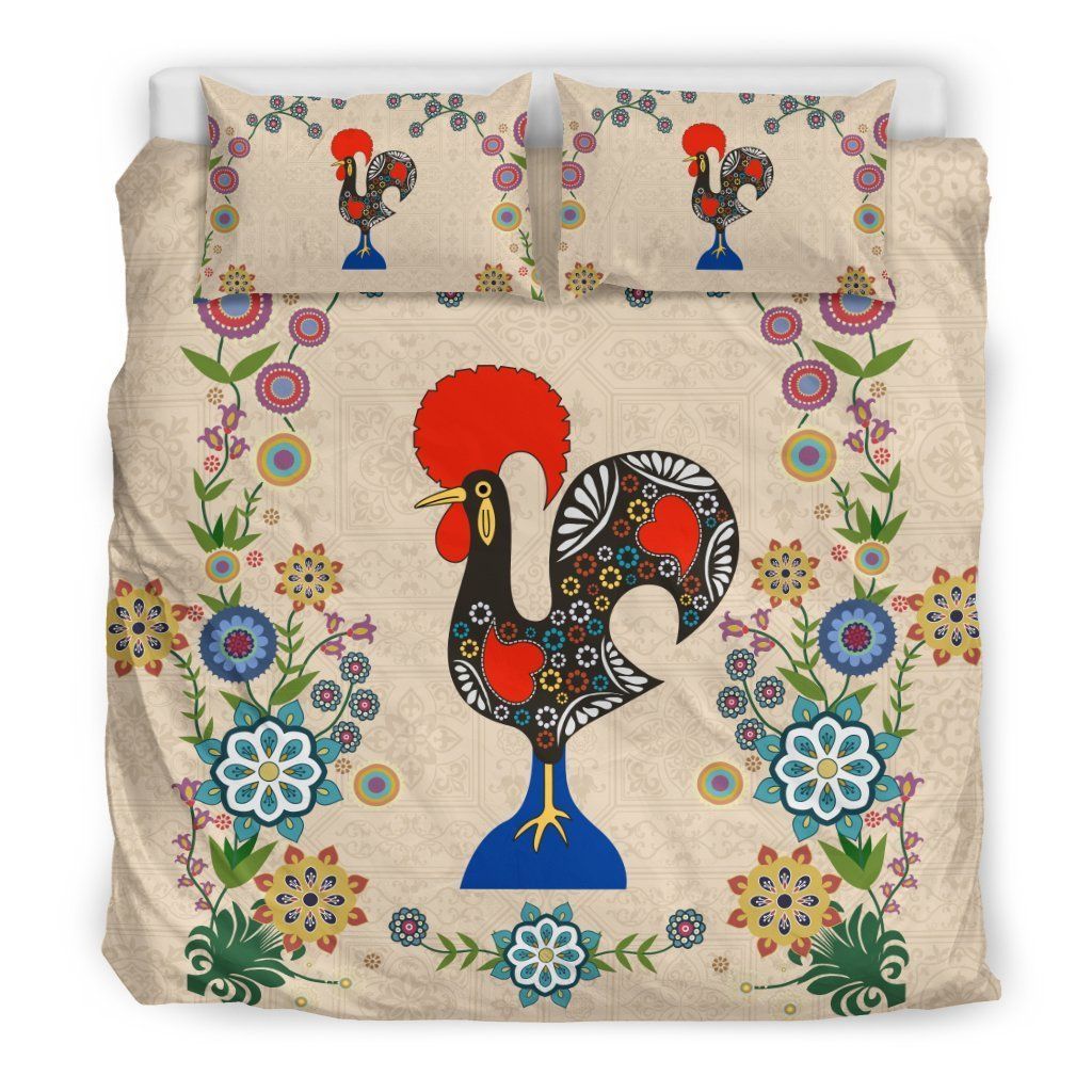 rooster of barcelos potugal bedding set bedroom decor 8167