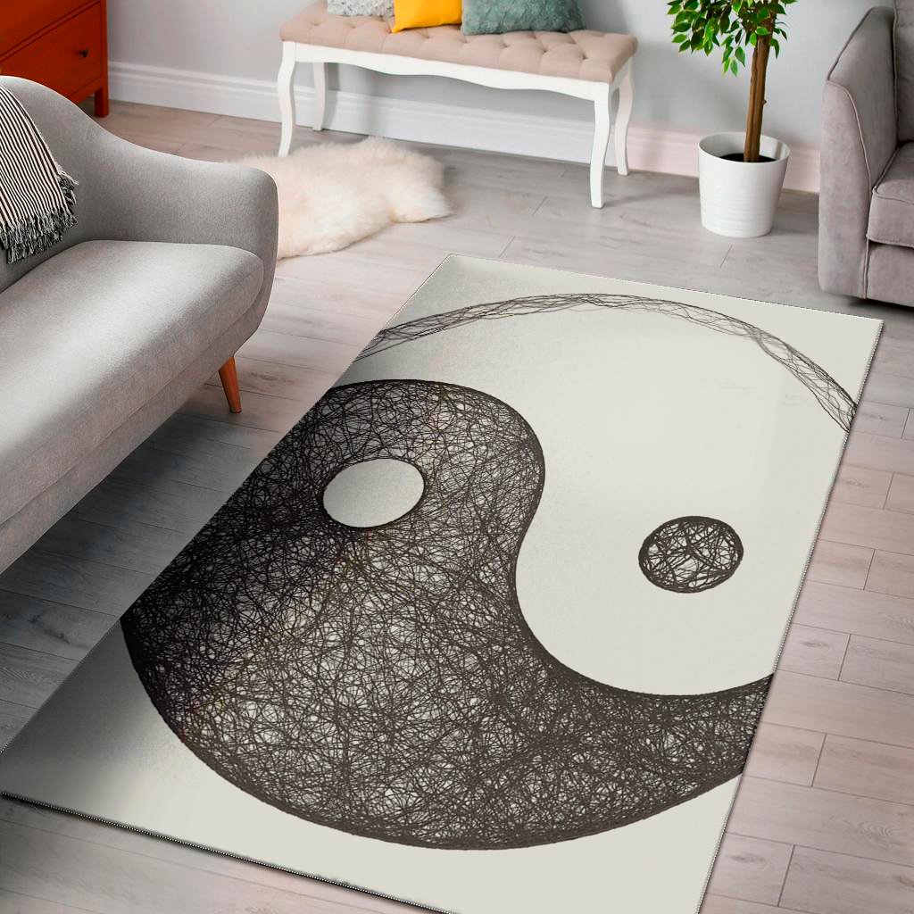 Roots Yin Yang Print Area Rug Floor Decor roots yin yang print area rug floor decor 2870
