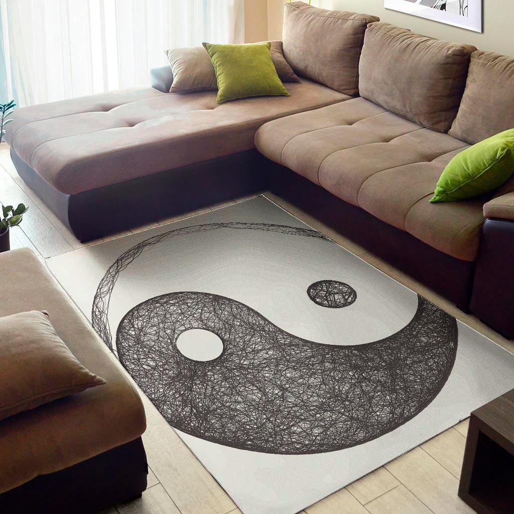 Roots Yin Yang Print Area Rug Floor Decor roots yin yang print area rug floor decor 3122