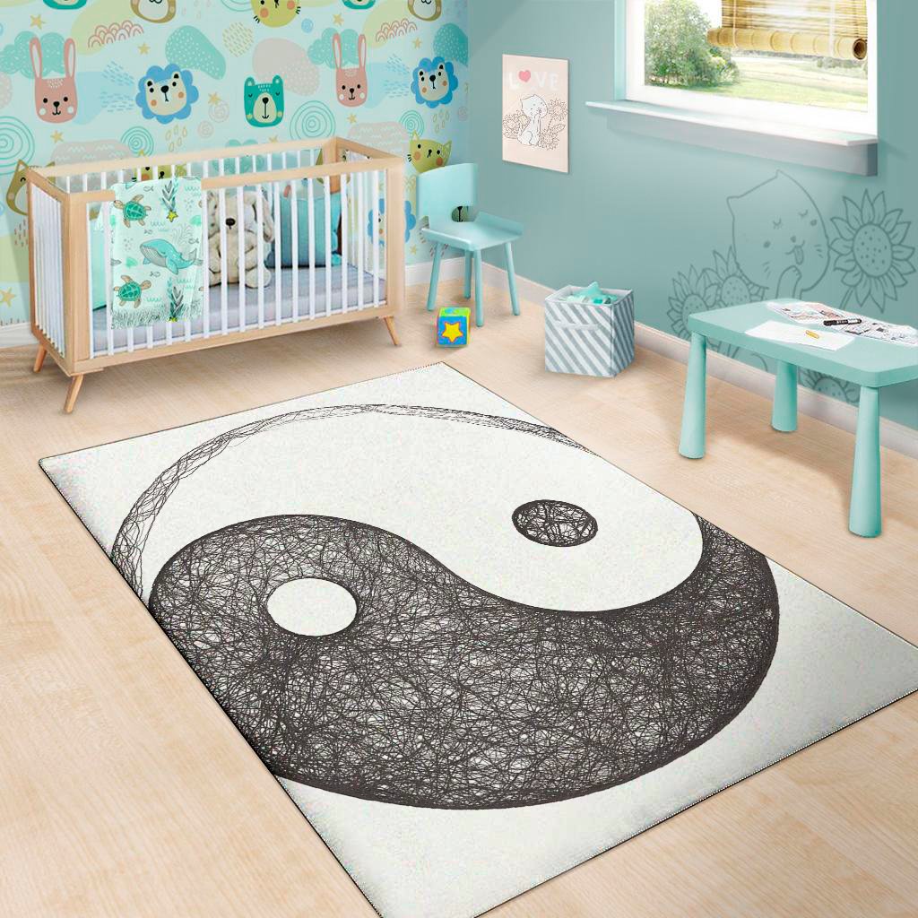 Roots Yin Yang Print Area Rug Floor Decor roots yin yang print area rug floor decor 7910