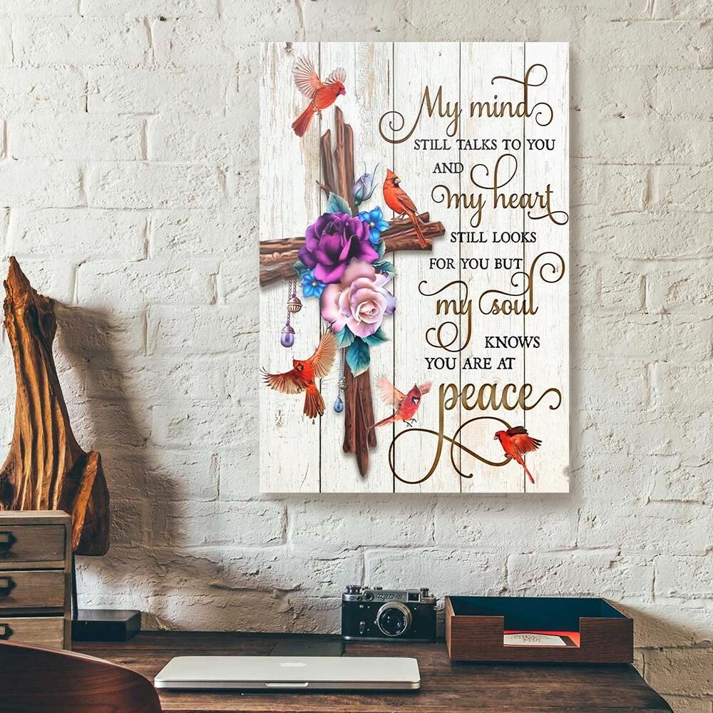 rose cross cardinal canvas prints wall art decor 6469