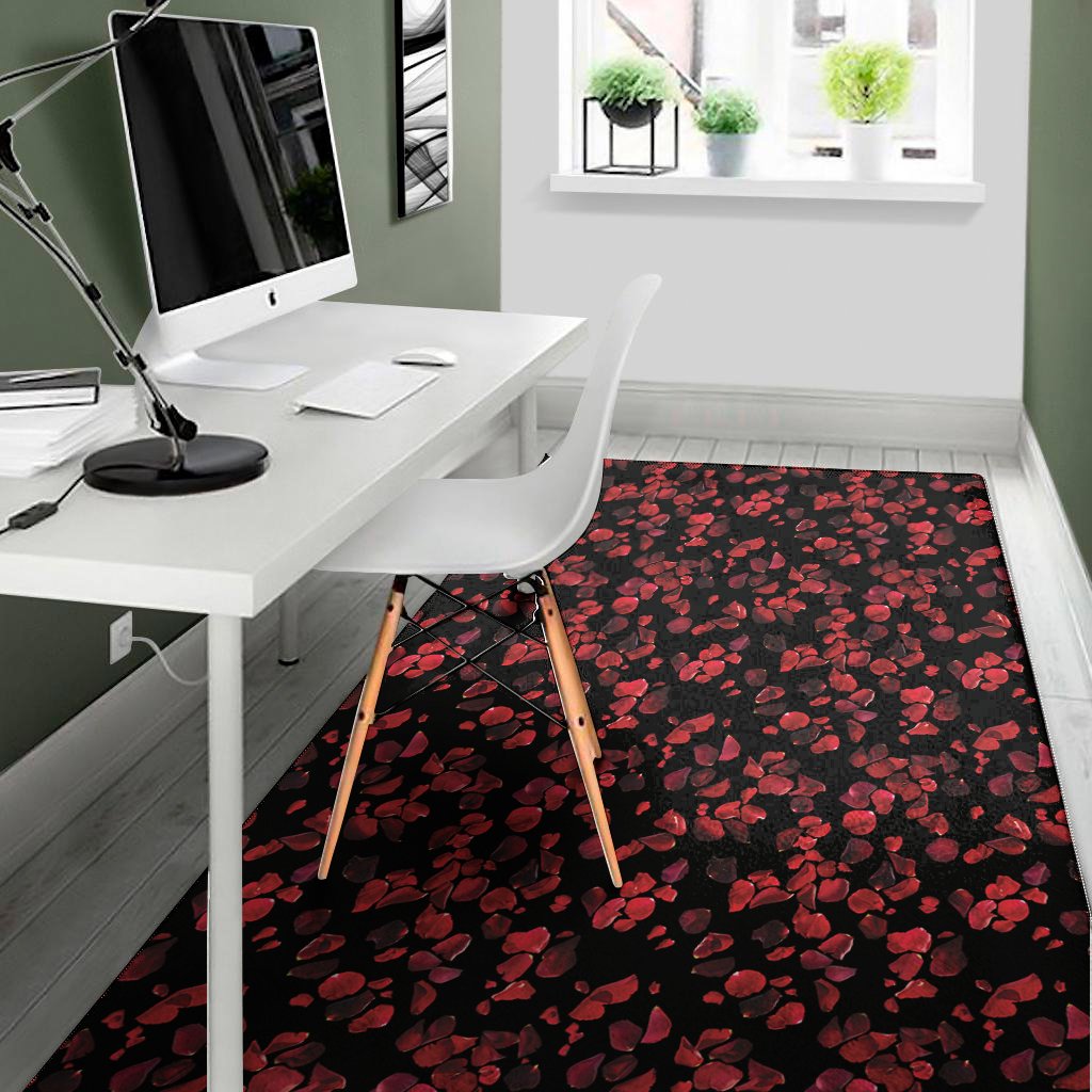 rose petals pattern print area rug floor decor 8979