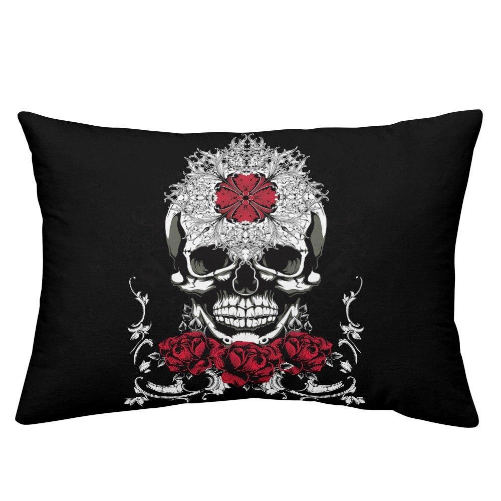 rose sugar skull face printed bedding set bedroom decor 7120