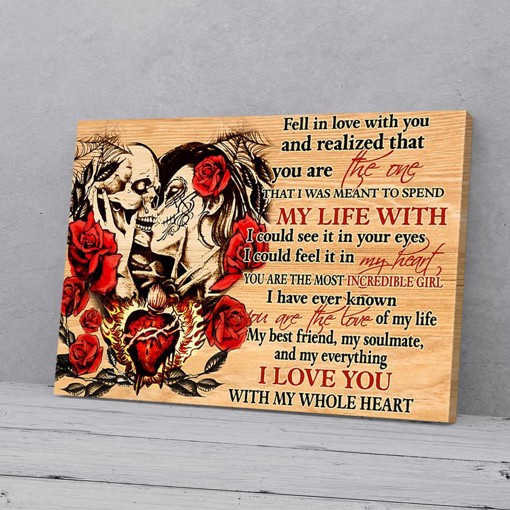 rose sugar skull love canvas prints wall art decor 4757