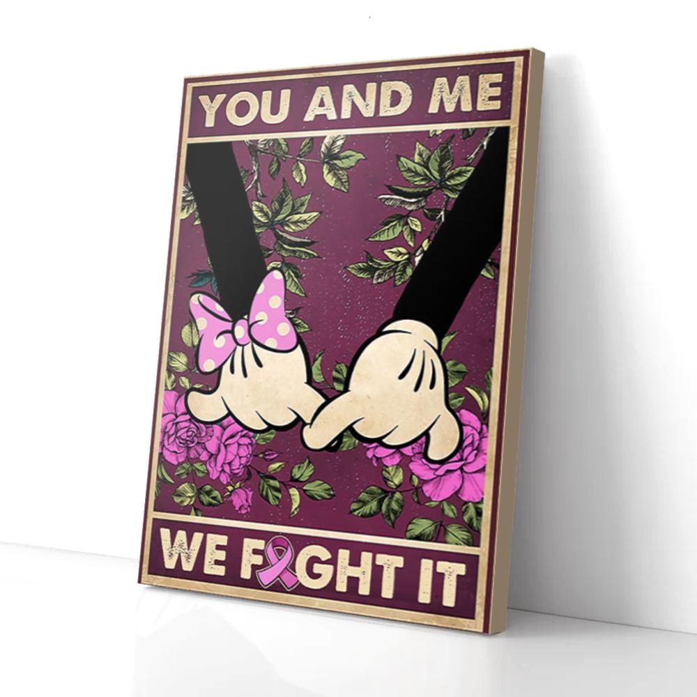 Roses Couple Mickey Hands Breast Cancer Canvas Prints - Wall Art Decor roses couple mickey hands breast cancer canvas prints wall art decor 5329