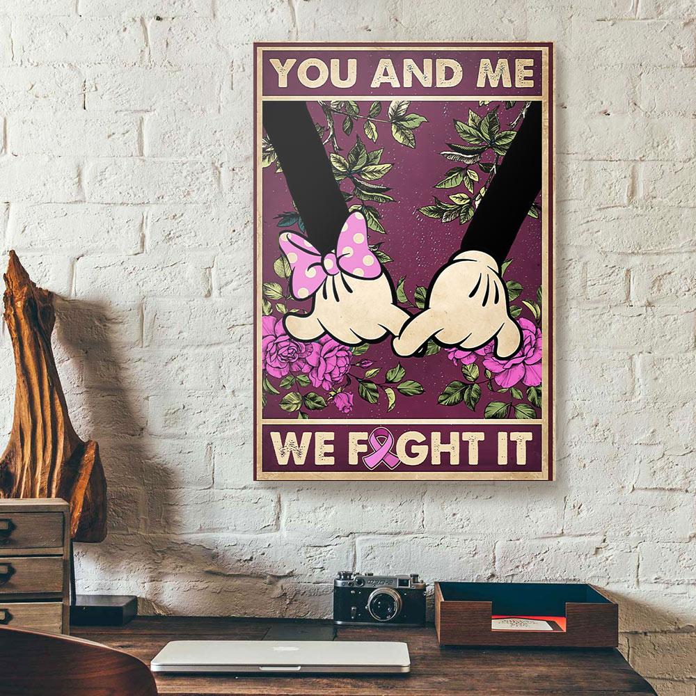 Roses Couple Mickey Hands Breast Cancer Canvas Prints - Wall Art Decor roses couple mickey hands breast cancer canvas prints wall art decor 6154
