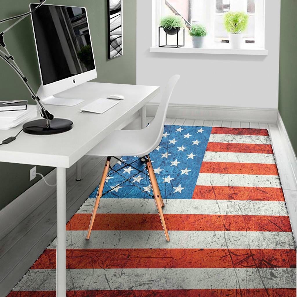 rough usa flag print area rug floor decor 5671
