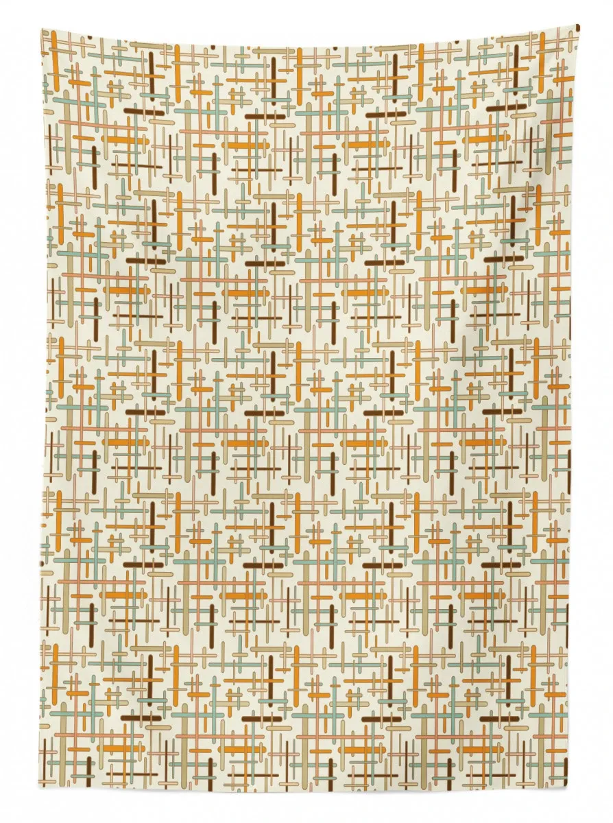 rounded colorful lines 3d printed tablecloth table decor 5709