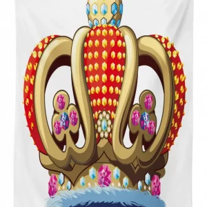 royal noble family crown 3d printed tablecloth table decor 6325