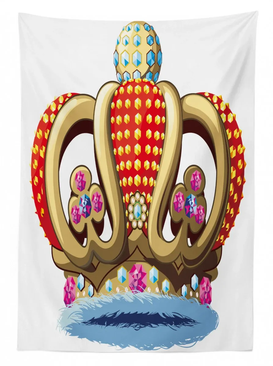 royal noble family crown 3d printed tablecloth table decor 6325