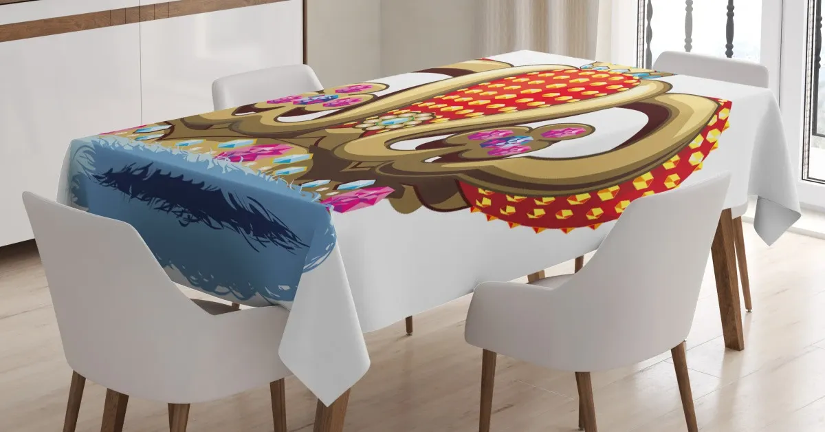 royal noble family crown 3d printed tablecloth table decor 8128