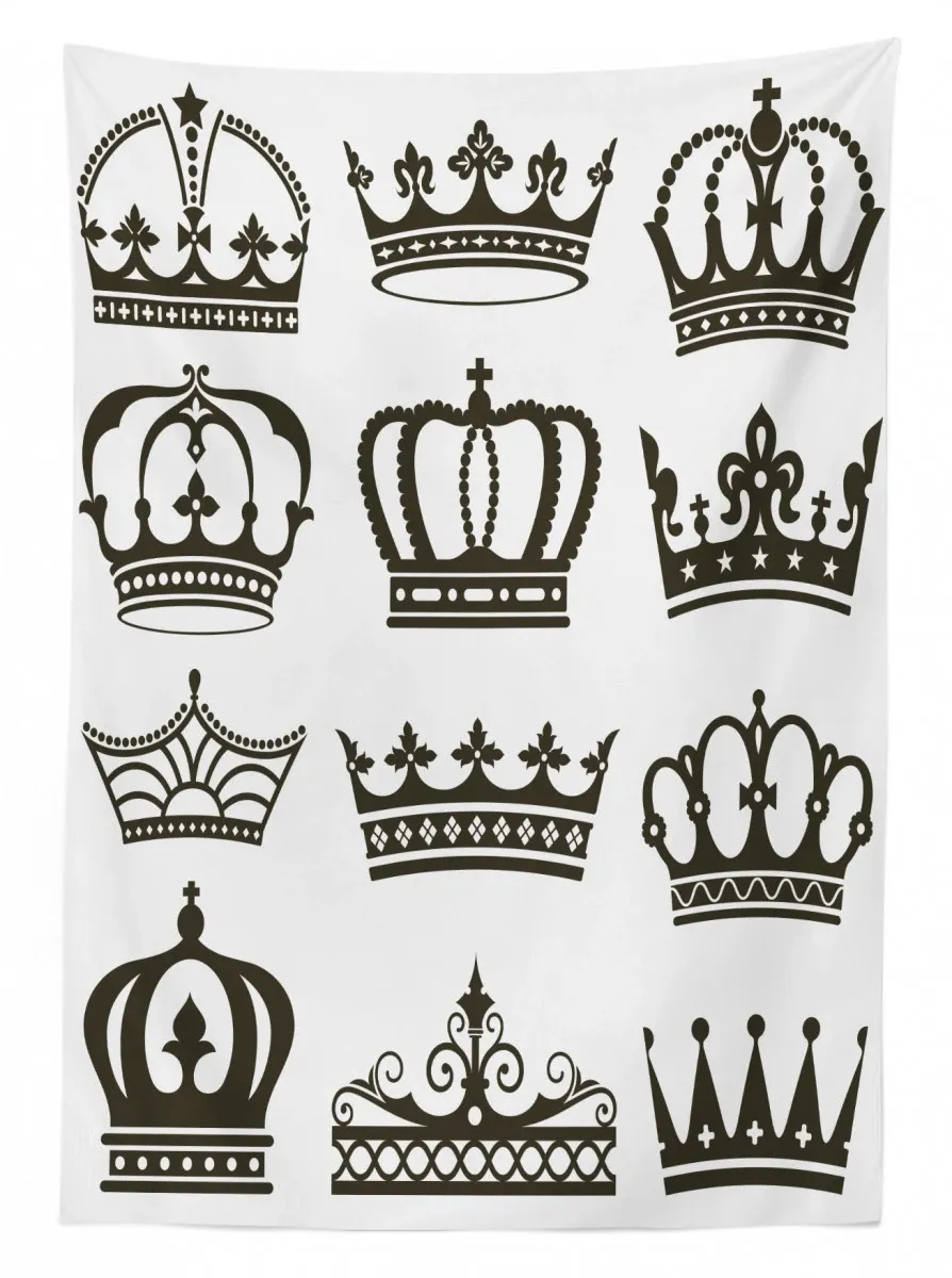 royalty crowns 3d printed tablecloth table decor 8402