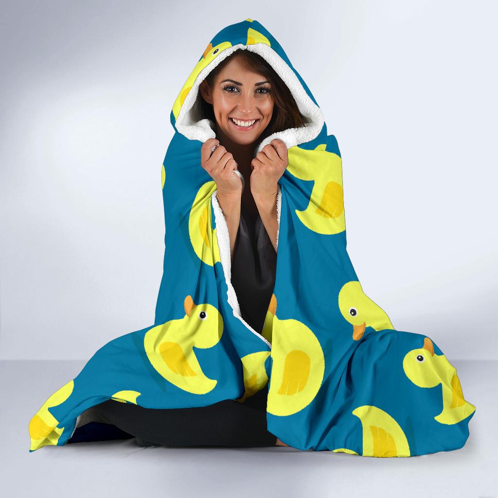 Rubber Duck Pattern Print Hooded Blanket Cloak Blanket rubber duck pattern print hooded blanket cloak blanket 1839