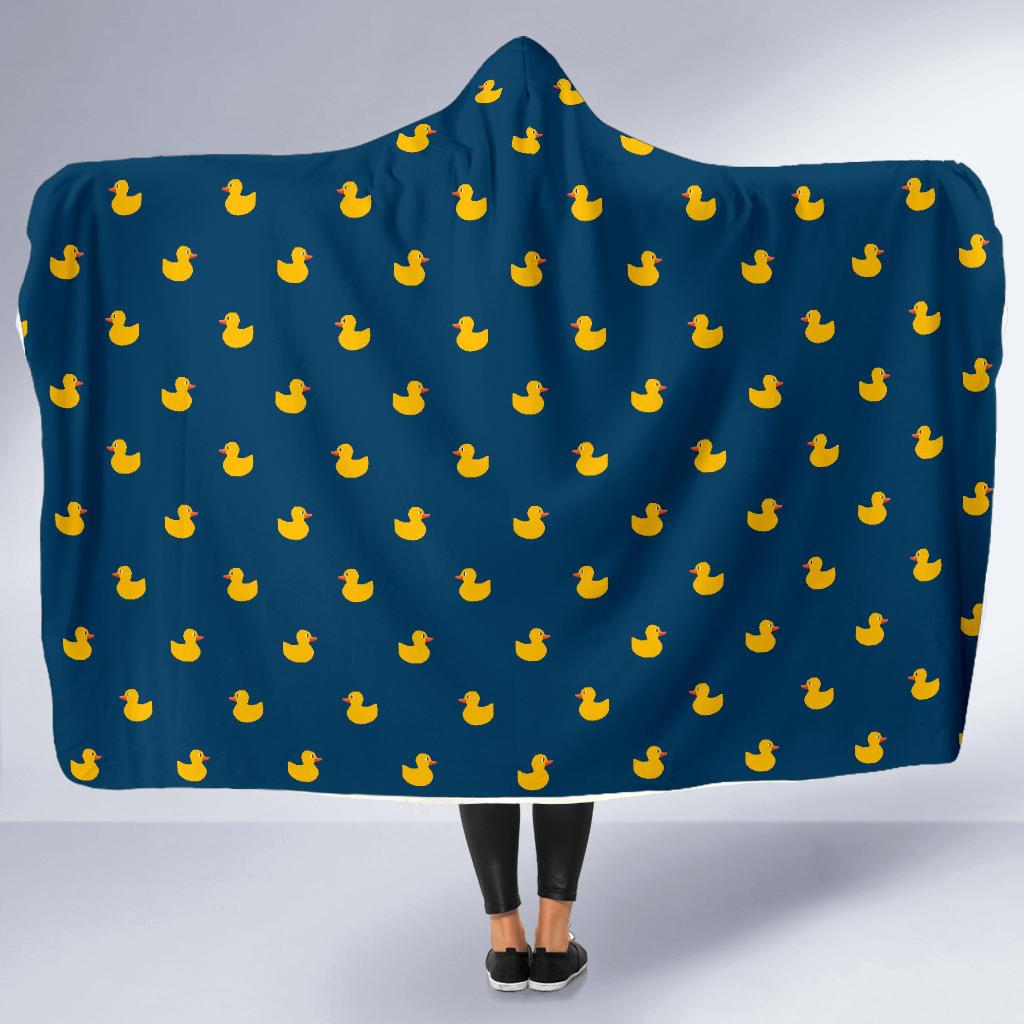 rubber duck polka dot pattern print hooded blanket cloak blanket 4785