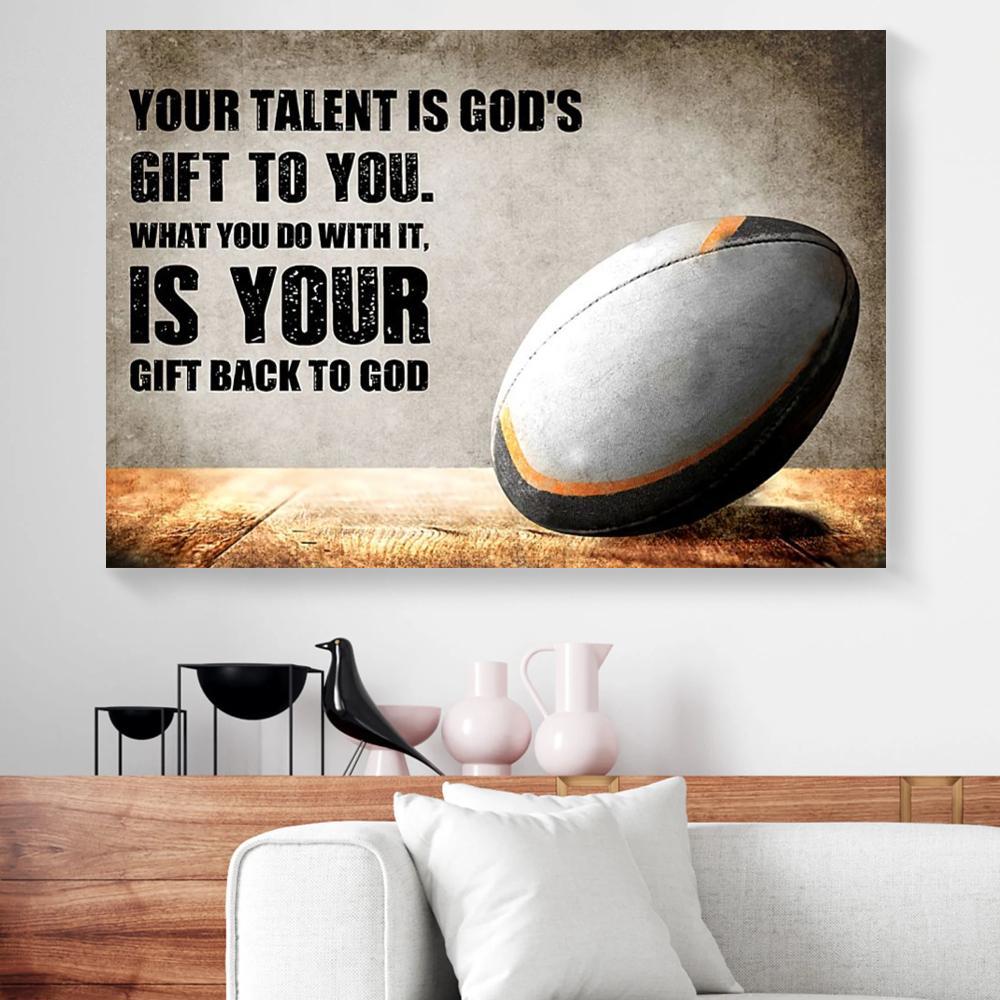 rugby canvas prints wall art decor 7876