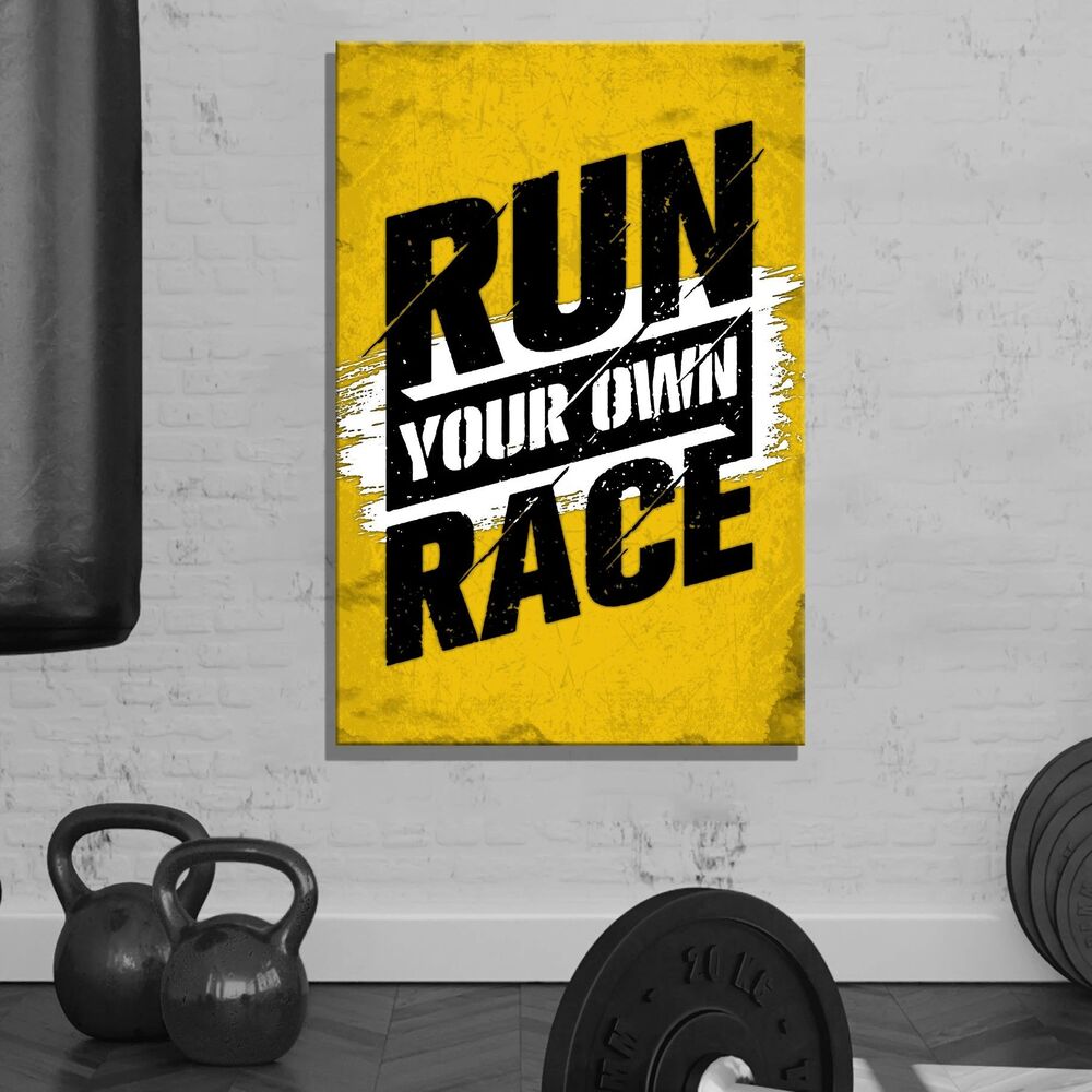 Run For Own Race Motivational Positive Canvas Print - Wall Art Decor run for own race motivational positive canvas print wall art decor 8737