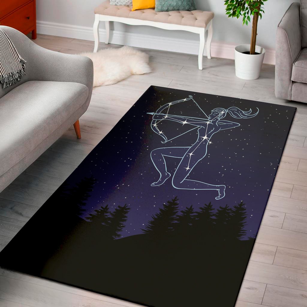 sagittarius constellation print area rug floor decor 2217