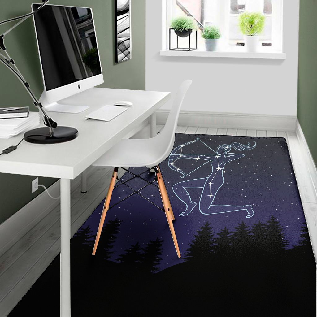 sagittarius constellation print area rug floor decor 2610