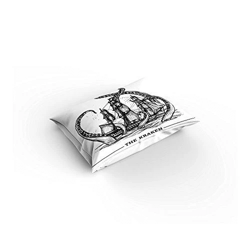 Sail Boat Waves And Octopus Kraken Tentacles Sketch Duvet Cover Bedding Set Bedroom Decor sail boat waves and octopus kraken tentacles sketch duvet cover bedding set bedroom decor 2996