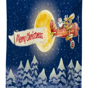 Santa Claus Airline 3D Printed Tablecloth Table Decor 1 santa claus airline 3d printed tablecloth table decor 7012