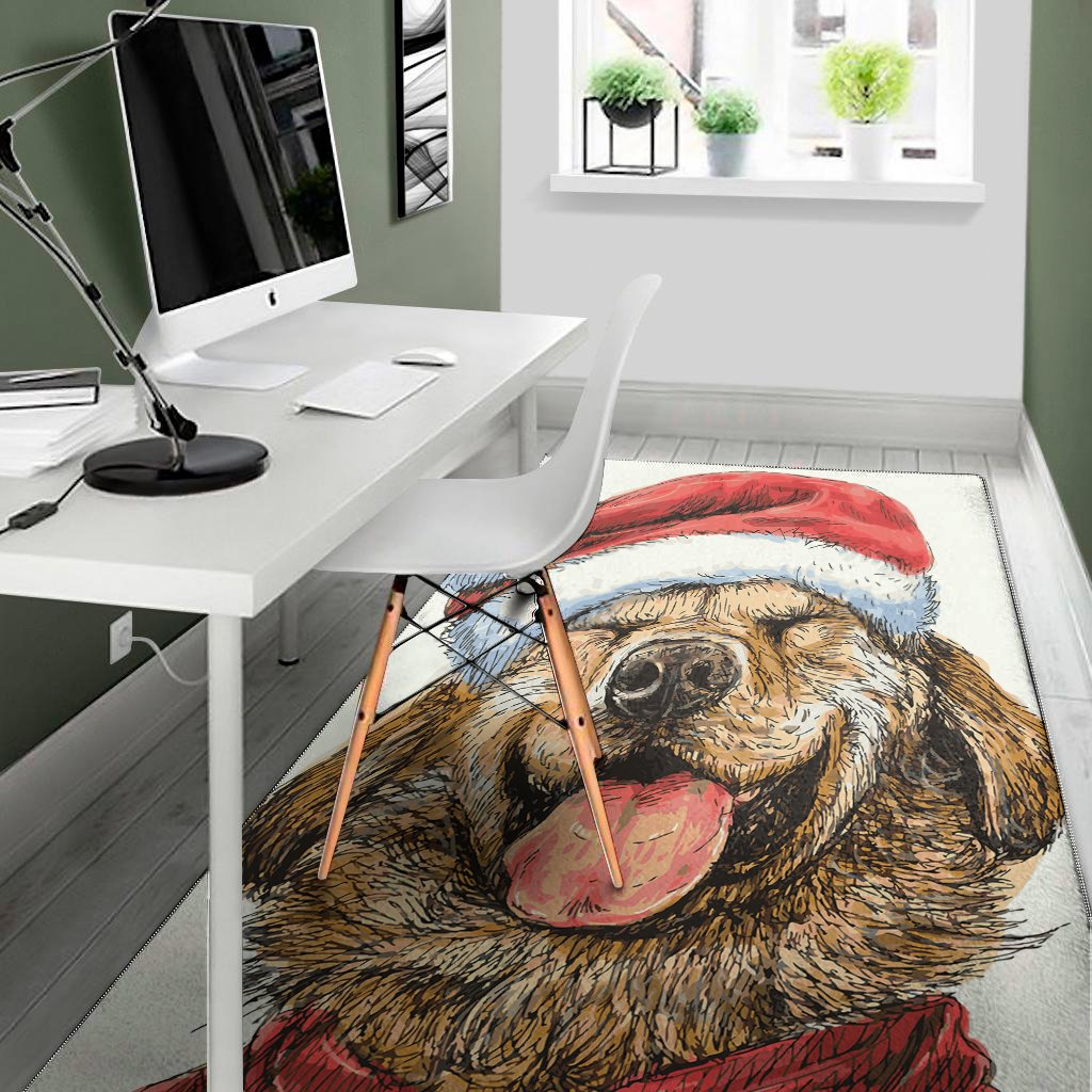 santa labrador retriever print area rug floor decor 1207