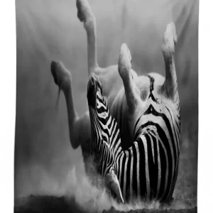 savage zebra striped 3d printed tablecloth table decor 7804