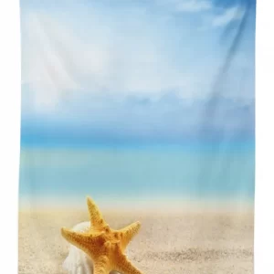 scallop sea star 3d printed tablecloth table decor 2584