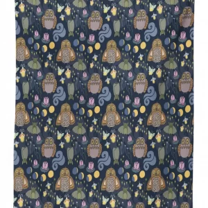 scary owl firefly bats 3d printed tablecloth table decor 7784