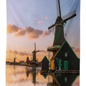 scenic canal village 3d printed tablecloth table decor 3003