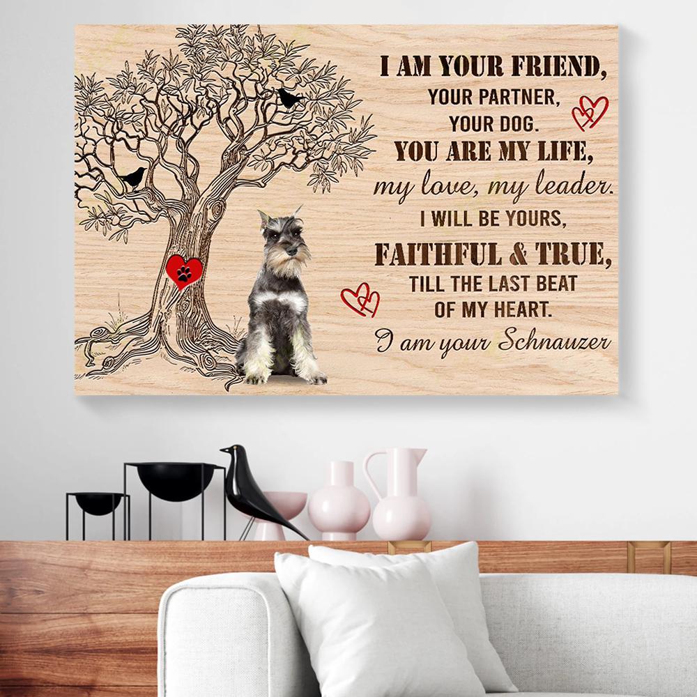 schnauzer friend partner canvas prints wall art decor 5859