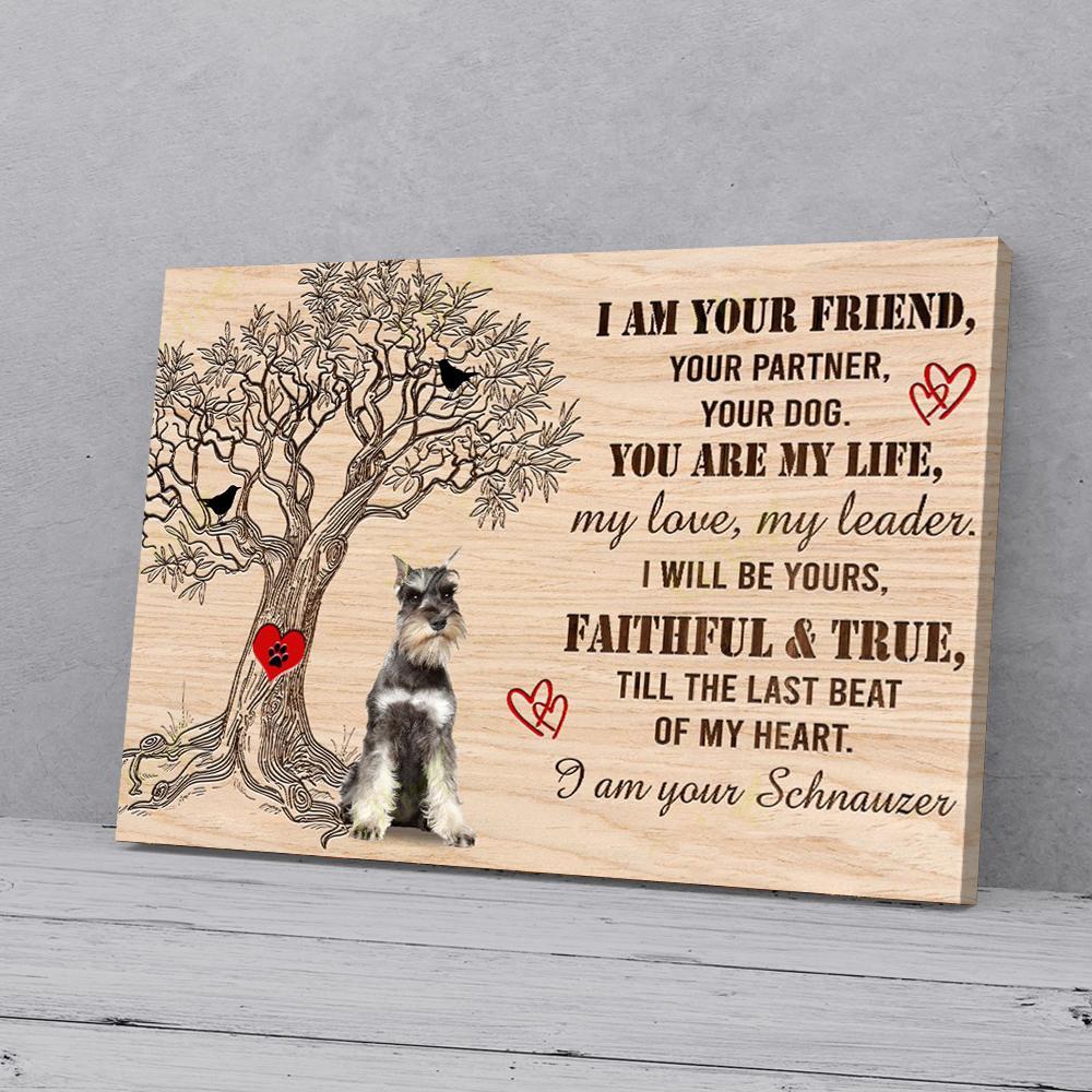 schnauzer friend partner canvas prints wall art decor 8907