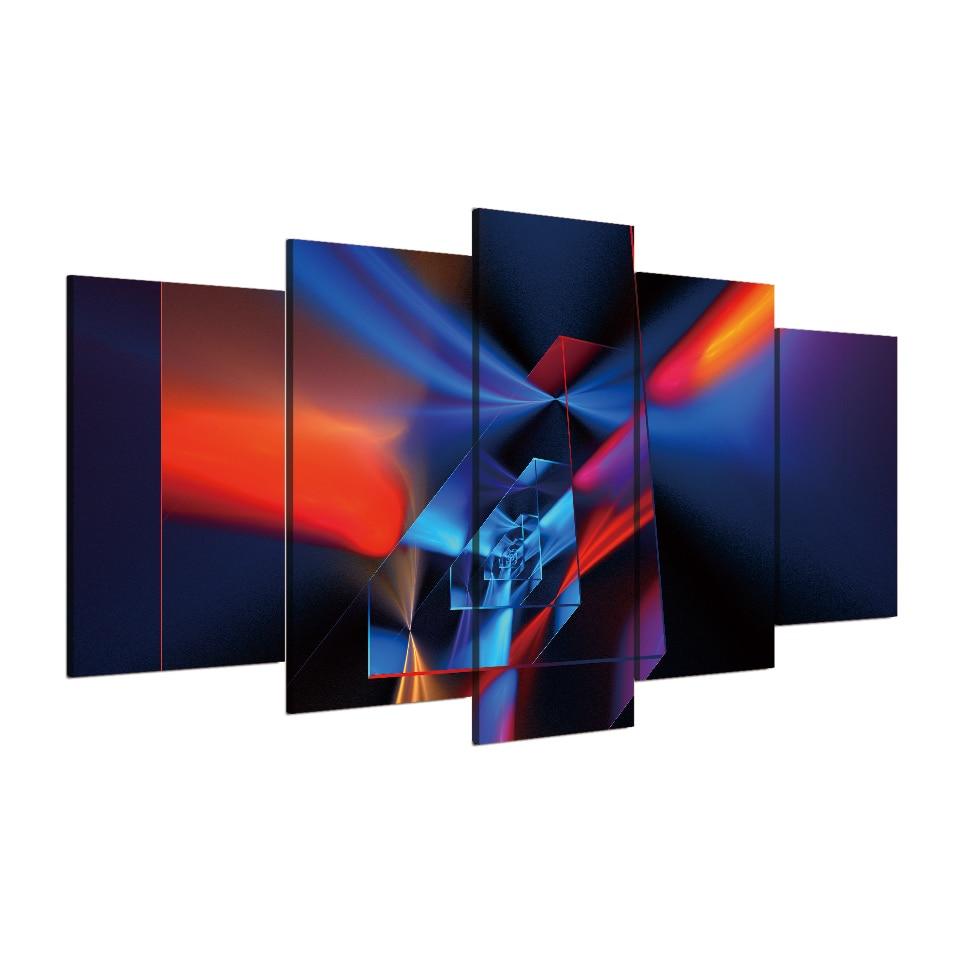 science graphical abstract 5 panel canvas art wall decor 7473
