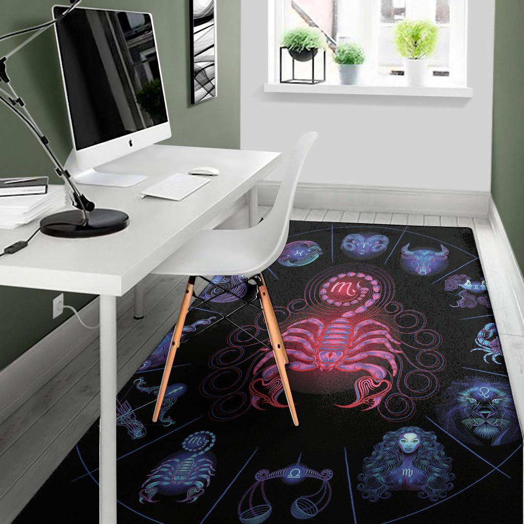 scorpio and astrological signs print area rug floor decor 5881