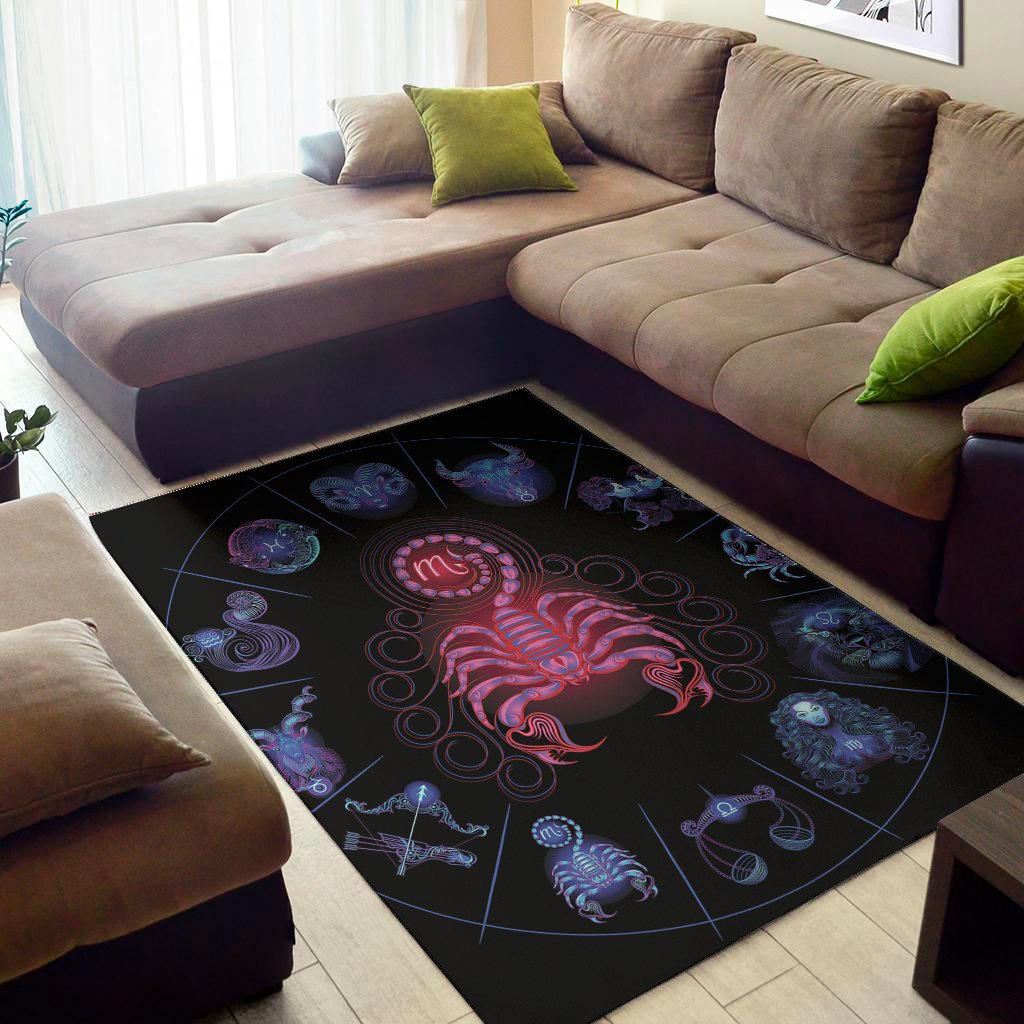 scorpio and astrological signs print area rug floor decor 7445