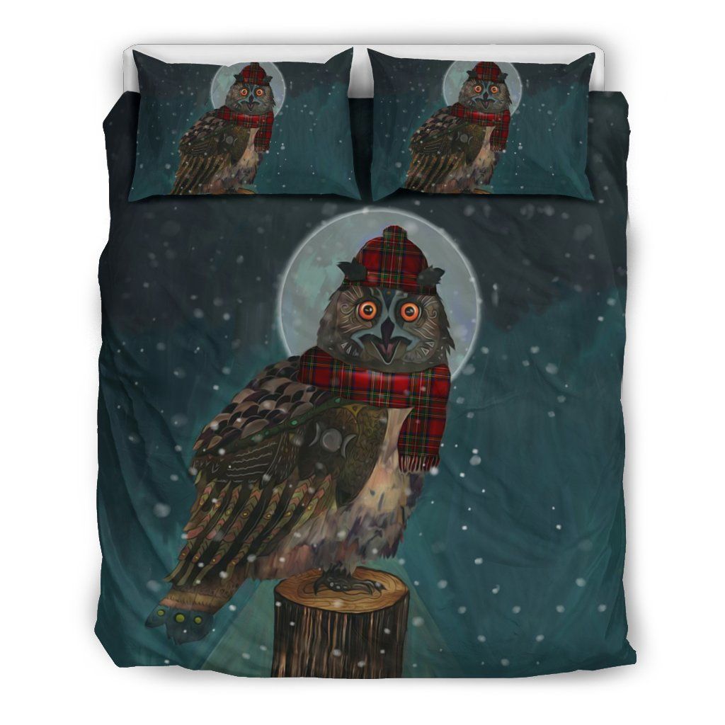 scotlan owl and the moon bedding set bedroom decor 1746