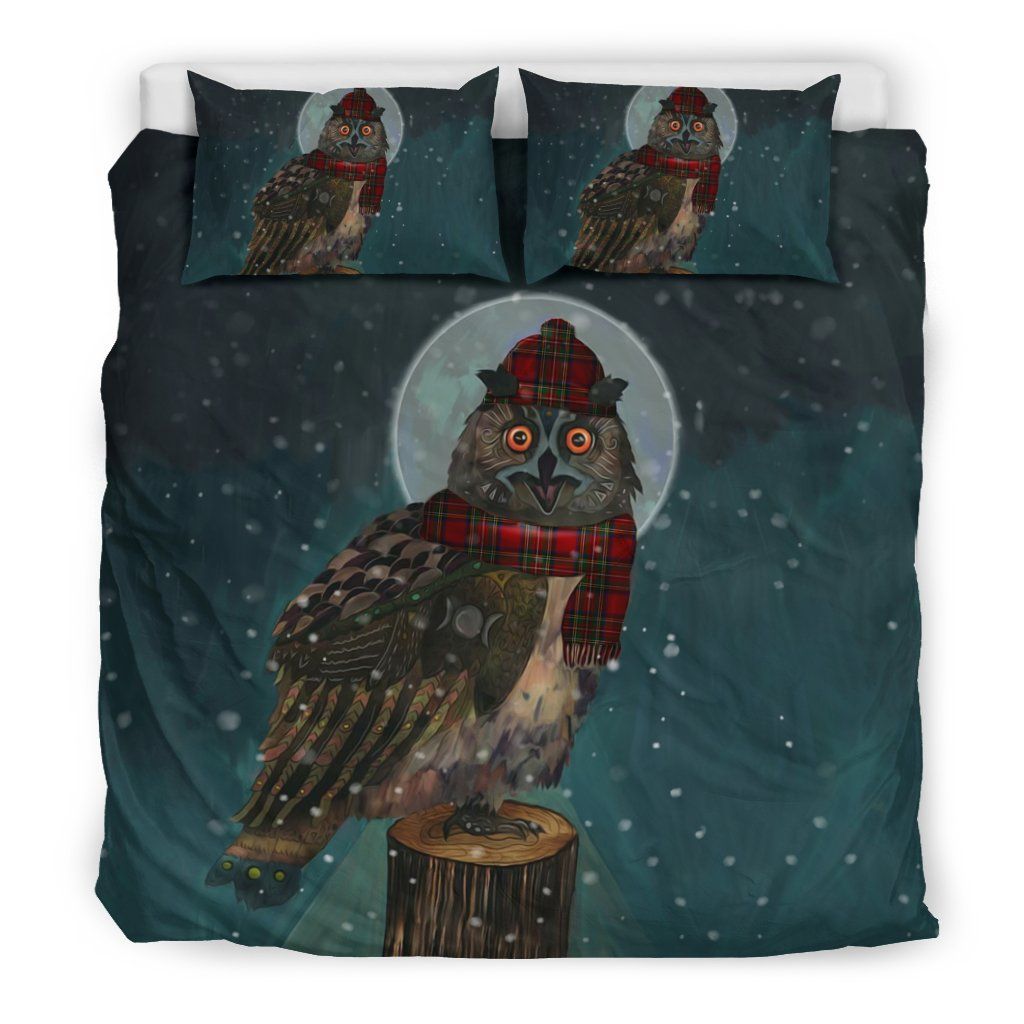 scotlan owl and the moon bedding set bedroom decor 6266
