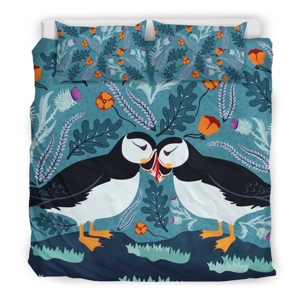 Scotland Puffin In Love Bedding Set Bedroom Decor scotland puffin in love bedding set bedroom decor 8635