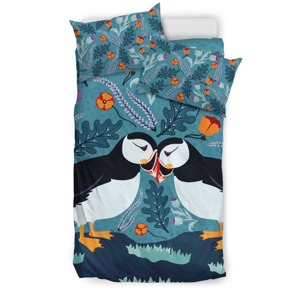 Scotland Puffin In Love Bedding Set Bedroom Decor scotland puffin in love bedding set bedroom decor 8687
